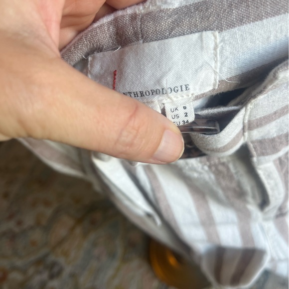 Anthropologie Oasis Striped Linen/cotten blend pants - Picture 10 of 13